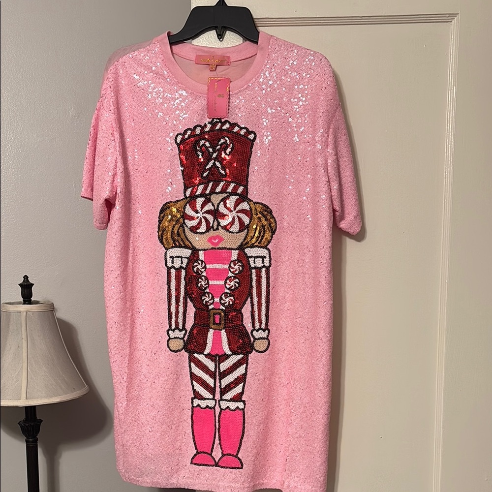 Simply Southern Pink Sequin Nutcracker Tunic